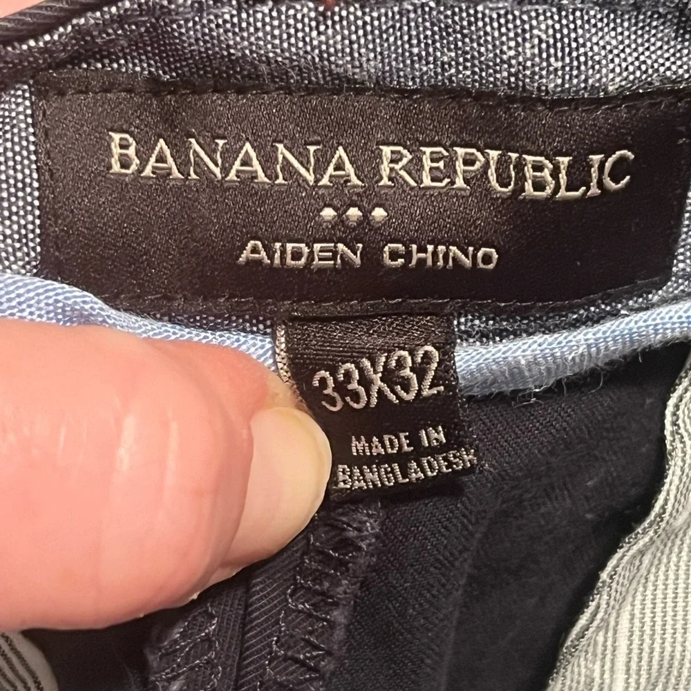 Men's Banana Republic Aiden Chino Pants in Navy 33x32